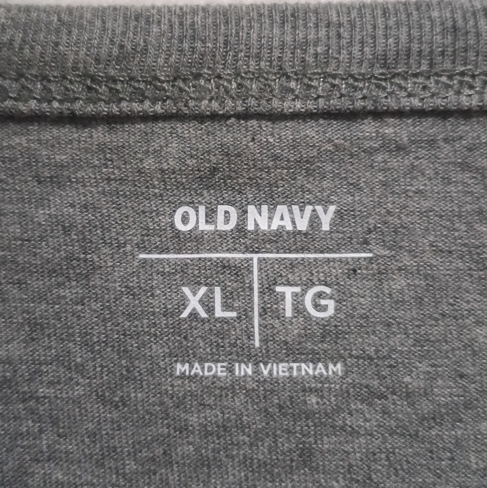 BNWT Old Navy Gray and Navy Cotton Striped Long Sleeve Tee - Picture 4 of 7